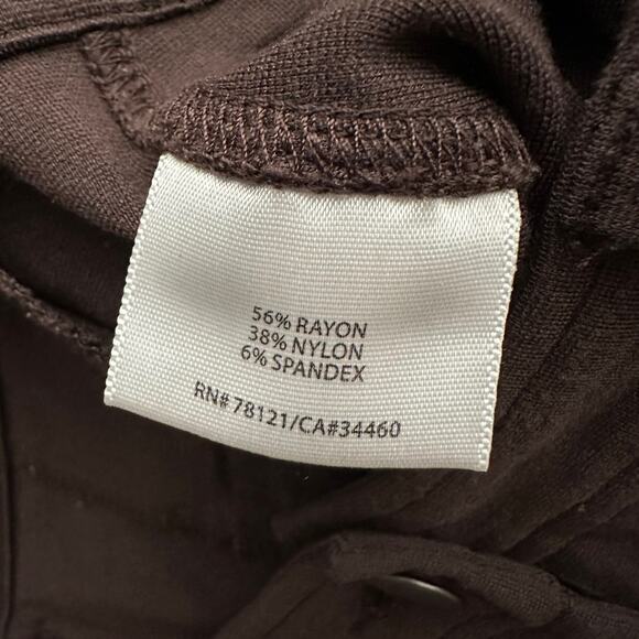 Eileen Fisher Rayon Blend Flat Front Wide Leg Brown Office Workwear Pants S - Picture 8 of 8